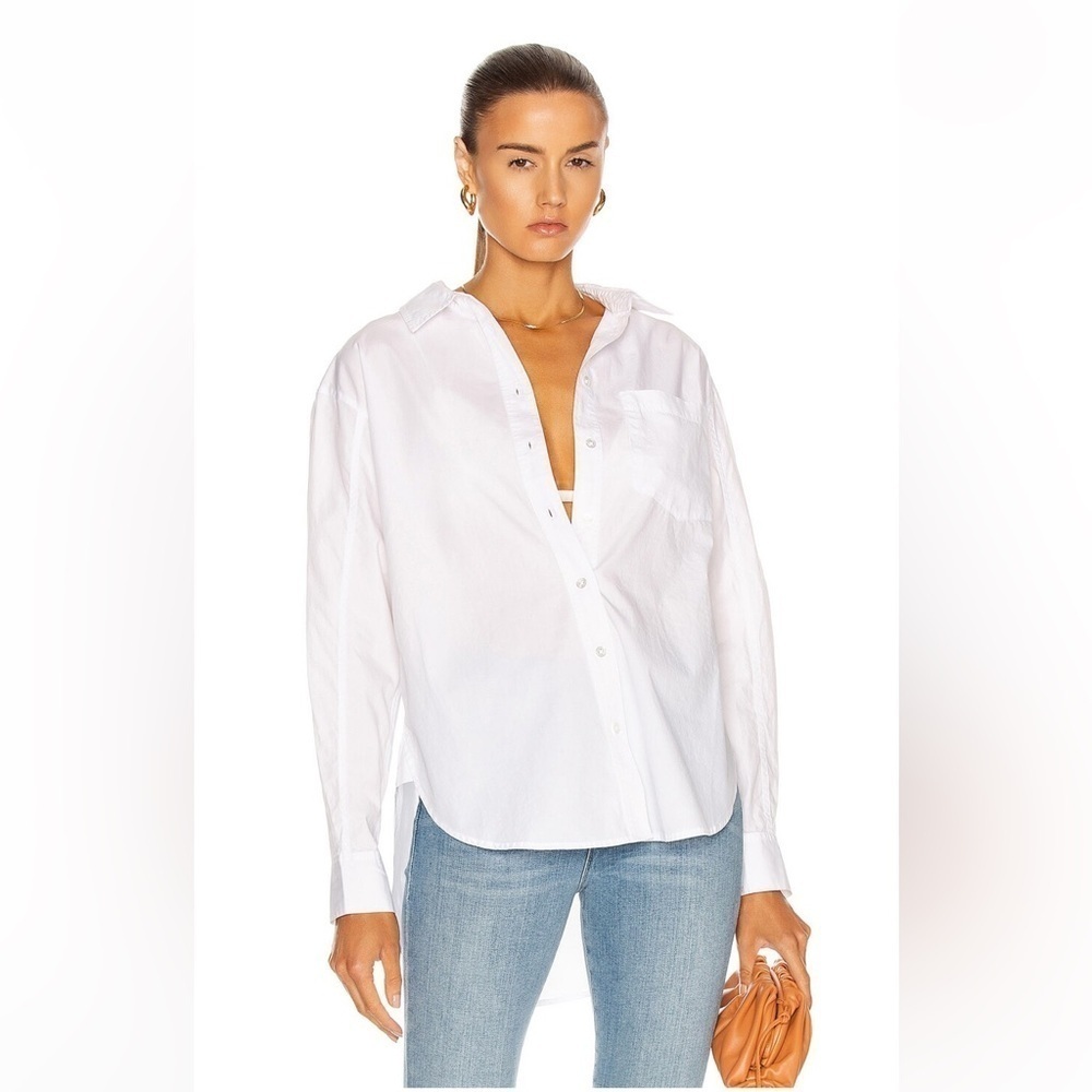 Veronica Beard Keiko White 100% Cotton button down Top 🤍 XS Sold Out! - Picture 2 of 16